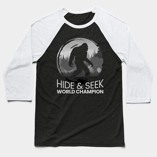 Hide And Seek World Champion Baseball T-Shirt by mintipap